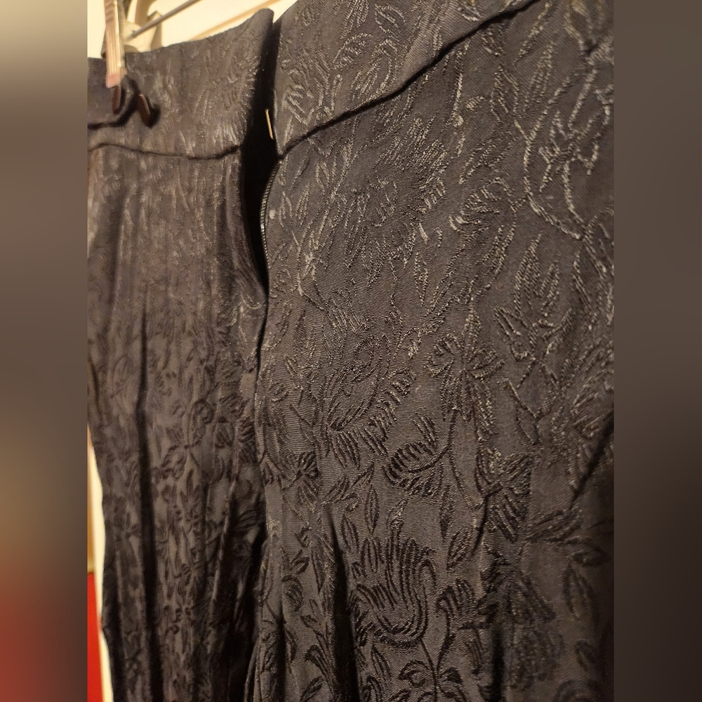 Black Patterned Pants - Picture 2 of 4